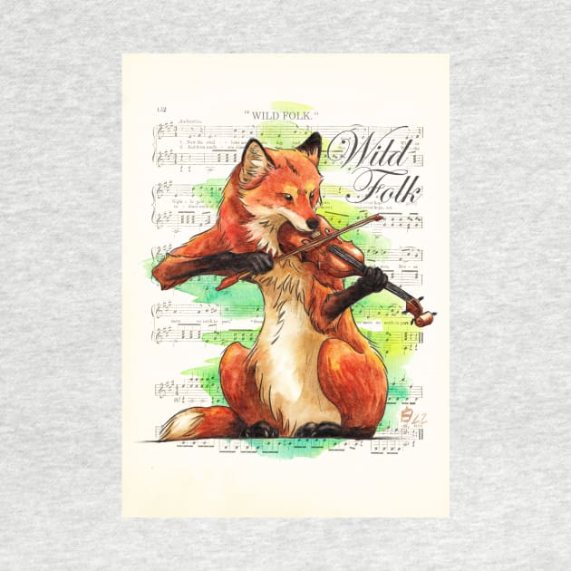 Wild Folk - Fox on Fiddle by shiro